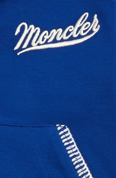 Shop Moncler Kids' Stretch Cotton Hoodie & Joggers Set In Blue