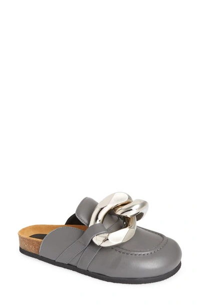Shop Jw Anderson Chain Link Loafer Mule In Medium Grey