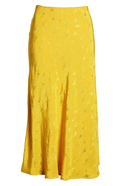 Shop Astr Nava Midi Skirt In Burnt Lemon