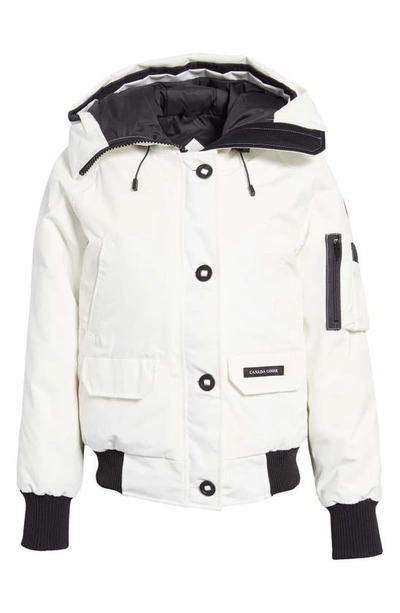 Shop Canada Goose Chilliwack 625 Fill Power Down Bomber Jacket In North Star White