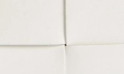 Bottega Veneta Brick Intrecciato Leather Shoulder Bag In 9009 White-gold
