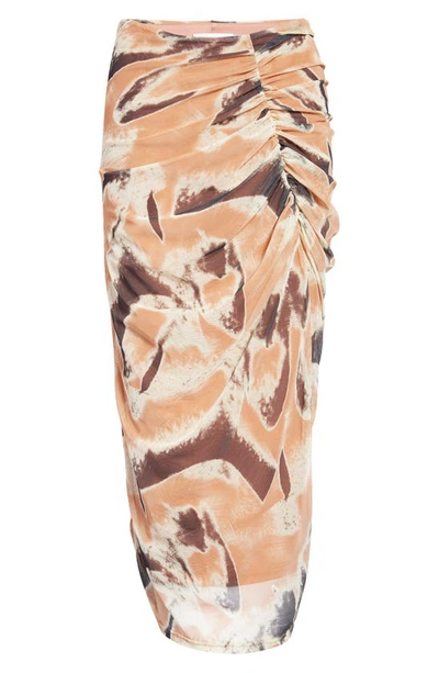 Shop Jonathan Simkhai Kensingten Mesh Skirt In Soft Clay Multi