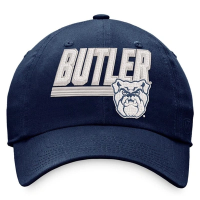 Shop Top Of The World Navy Butler Bulldogs Slice Adjustable Hat