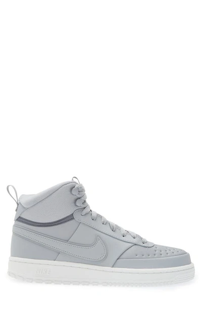 Shop Nike Court Vision Mid Winter Sneaker In Wolf Grey/ Summit White