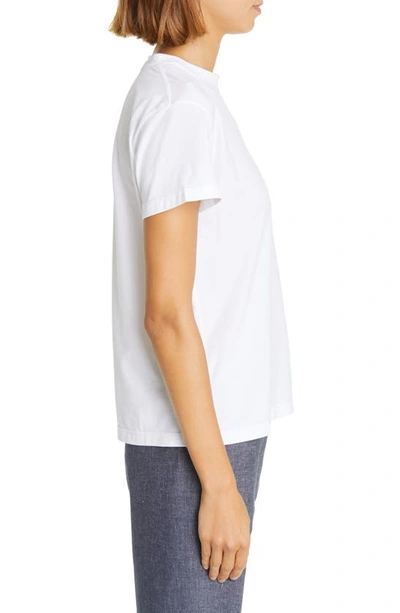 Shop Fabiana Filippi Beaded Pocket Cotton T-shirt In Bianco