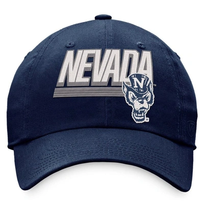 Shop Top Of The World Navy Nevada Wolf Pack Slice Adjustable Hat