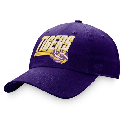 Shop Top Of The World Purple Lsu Tigers Slice Adjustable Hat In Green