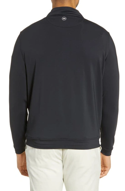 Shop Peter Millar Perth Performance Quarter Zip Sweatshirt In Black