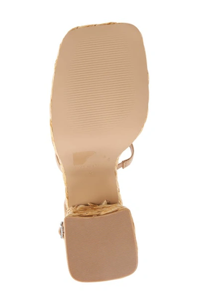 Shop Steve Madden Belise Ankle Strap Platform Sandal In Natural Leather