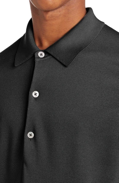 Shop Tom Ford Silk & Cotton Piqué Polo Sweater In Black