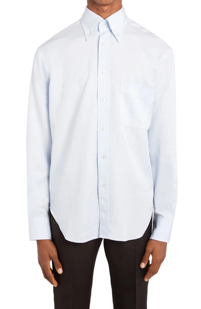 Shop Tom Ford Fluid Fit Lyocell Button-down Shirt In Light Blue