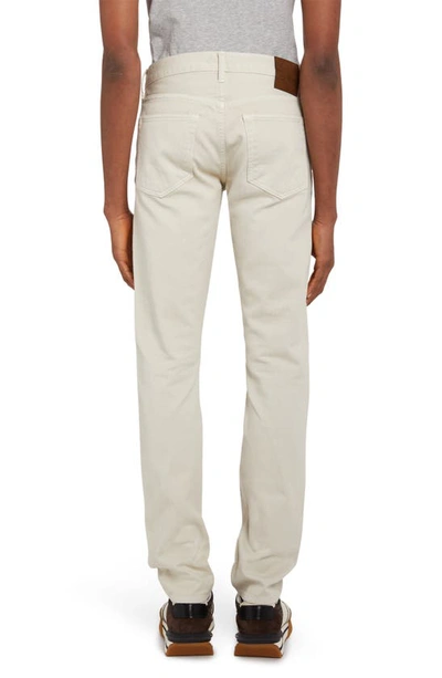 Shop Tom Ford Slim Fit Corduroy Five-pocket Pants In Light Beige