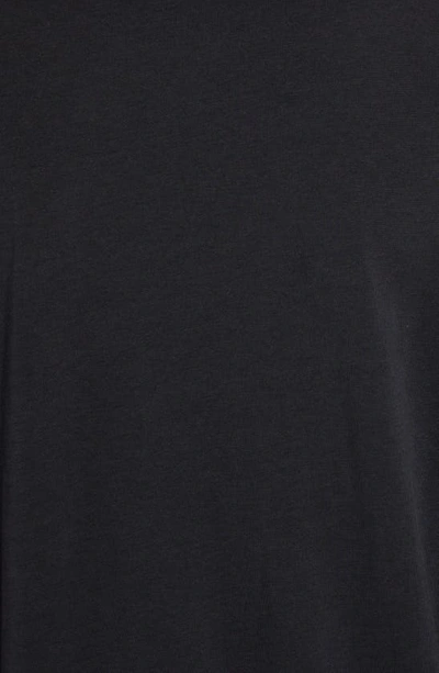Tom Ford Black Basic Crewneck T-shirt With Tonal Stitching In Cotton Blend Man In Black