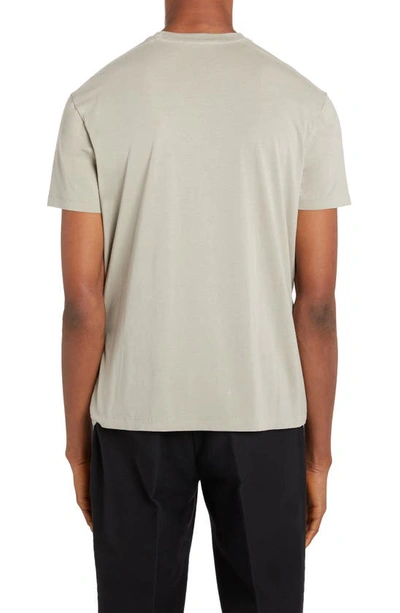 Shop Tom Ford Short Sleeve Crewneck T-shirt In Greige