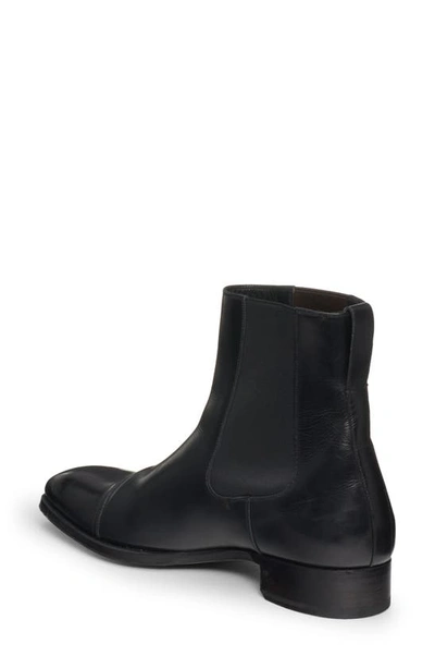 Shop Tom Ford Elkan Cap Toe Chelsea Boot In Black