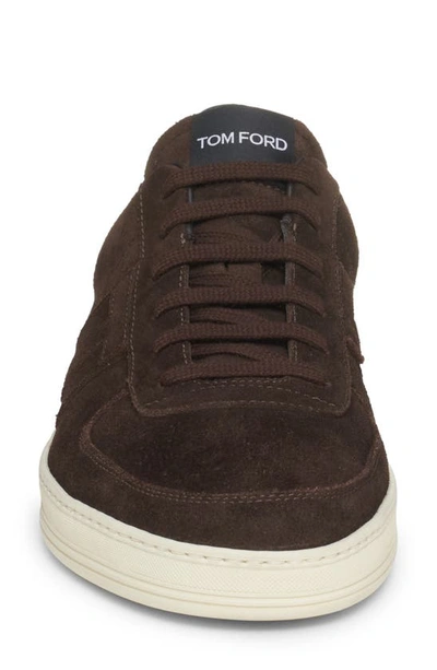 Shop Tom Ford Radcliffe Low Top Sneaker In Ebony / Cream
