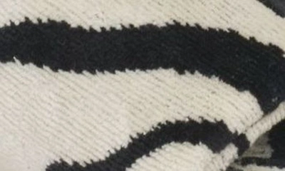 Shop Tom Ford Harrison Zebra Stripe Slide Sandal In White/ Black