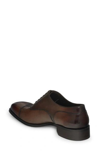 Shop Tom Ford Gianni Cap Toe Oxford In Bronze