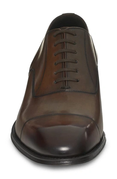 Shop Tom Ford Gianni Cap Toe Oxford In Bronze