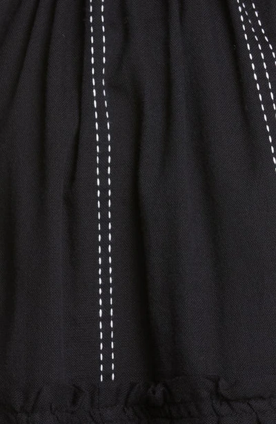 Lemlem Leliti Short Plunge Neck Dress In Black