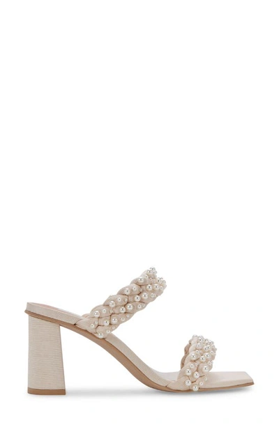 Shop Dolce Vita Paily Imitation Pearl Sandals In Vanilla Pearls