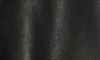 Shop Balmain High Waist Genuine Shearling & Leather Shorts In Black