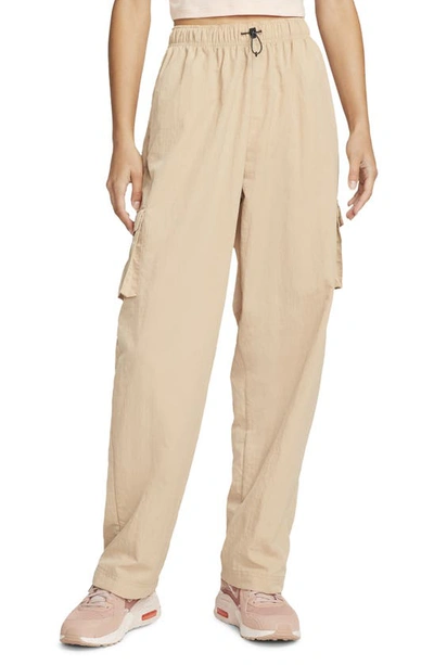 Shop Nike Sportswear Essential Cargo Pants In Hemp/ White