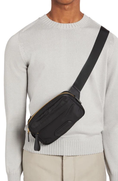 Shop Tom Ford Recycled Nylon Waist Bag In Black