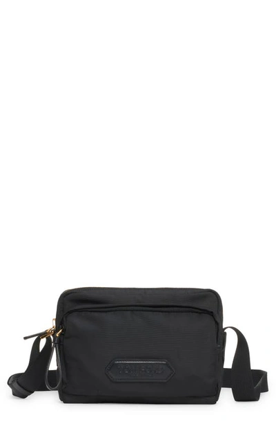 Shop Tom Ford Recycled Nylon Top Handle Bag In Black