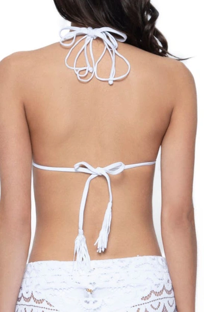 Pq Swim Isla Triangle Bikini Top Waterlily In Water Lily