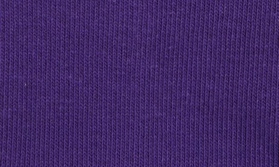 Shop Amiri Vertical Logo Rib Crew Socks In Purple