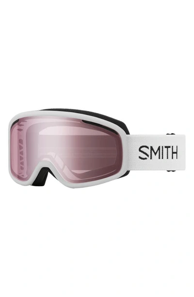 Shop Smith Vogue 154mm Snow Goggles In White / Ignitor Mirror