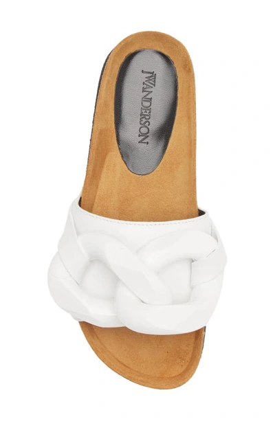 Shop Jw Anderson Chain Link Slide Sandal In White