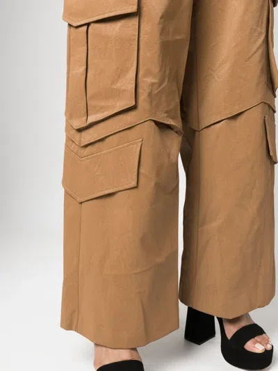 Msgm Multi-pocket Cargo Trousers In 褐色
