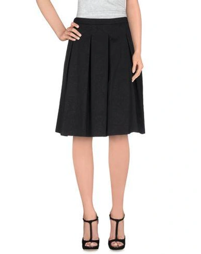 Shop Manuel Ritz Knee Length Skirt In Black