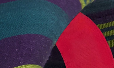 Bien Abye Navy Stripe Silk Headband In Navy Multi