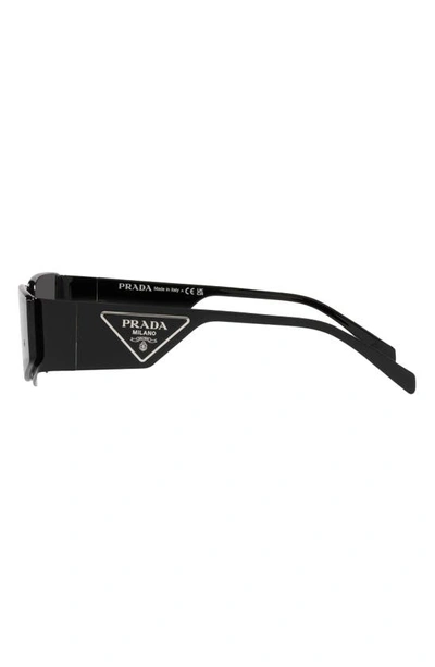 Shop Prada 57mm Rectangular Sunglasses In Black