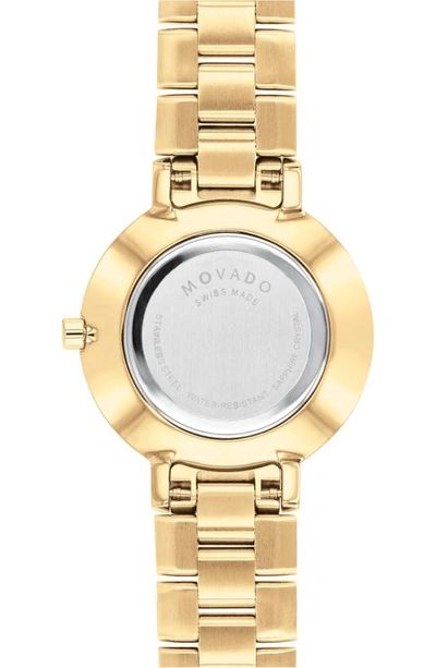 Shop Movado Faceto Diamond Bracelet Watch, 28mm In Black