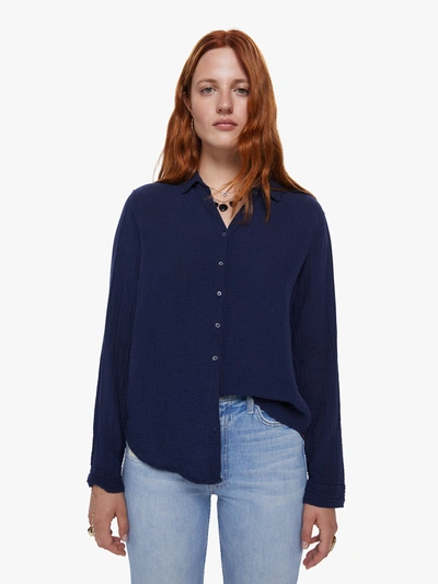 Shop Xirena Scout Shirt North Star In Navy - Size Medium (also In Xs, S,xs, S,m)