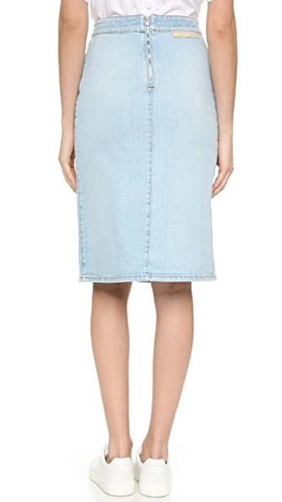 Shop Stella Mccartney Janelle Denim Skirt In Sun Faded Blue
