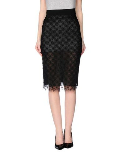 Shop Francesco Scognamiglio 3/4 Length Skirt In Black