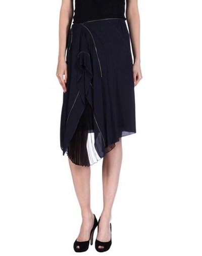 Nina Ricci Knee Length Skirt In Dark Blue