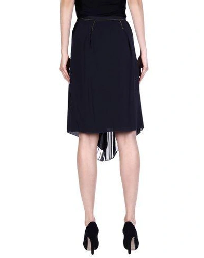 Shop Nina Ricci Knee Length Skirt In Dark Blue