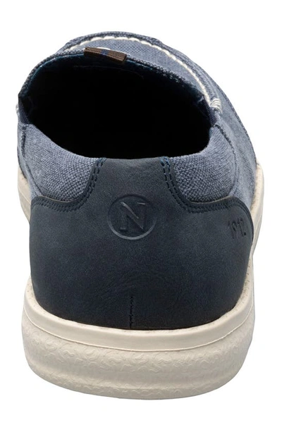 Nunn Bush Brewski Organic Cotton Slip-on Sneaker In Navy