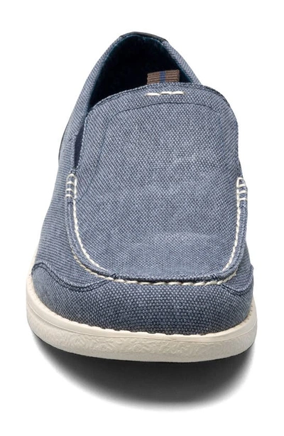Nunn Bush Brewski Organic Cotton Slip-on Sneaker In Navy