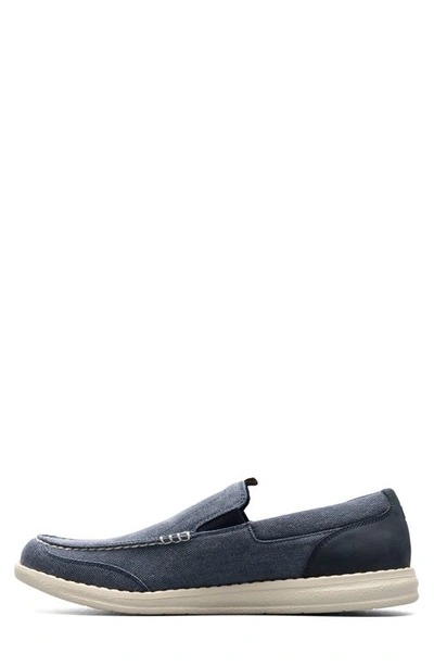 Nunn Bush Brewski Organic Cotton Slip-on Sneaker In Navy