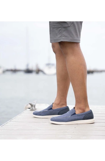 Nunn Bush Brewski Organic Cotton Slip-on Sneaker In Navy
