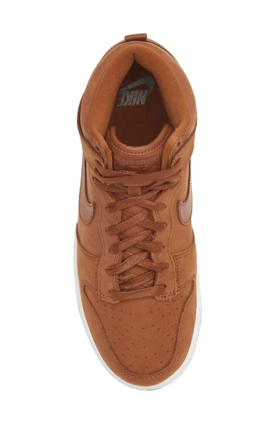 Shop Nike Dunk High Premium Basketball Sneaker In Pecan/ Pecan/ White