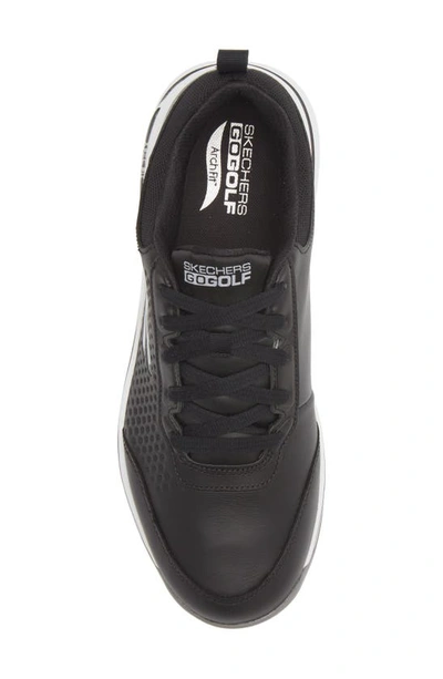 Shop Skechers Go Golf Arch Fit Set Up Waterproof Spikeless Golf Shoe In Black/ White
