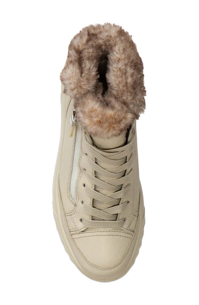 Ara Mikayal Faux Fur Lined Lace-up Boot In White